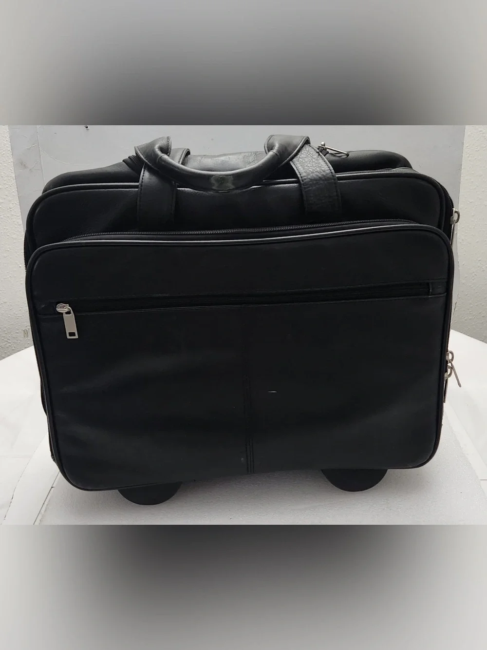 vintage Wilsons Leather rolling laptop briefcase
